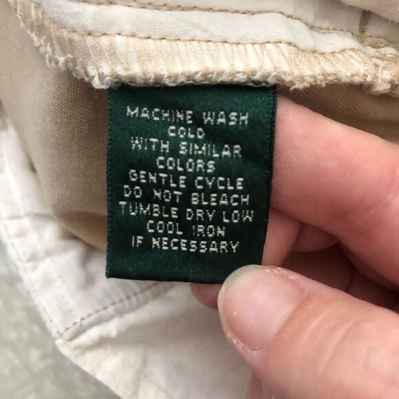 lauren jeans co ralph lauren size 8 tan high waisted shorts slat pockets preppy - Picture 8 of 11